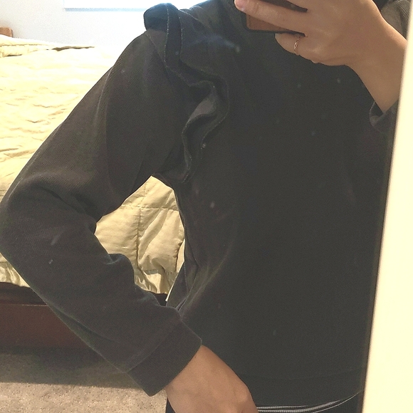 🍇4/$20 Frill Sweatshirt Grey - Picture 8 of 8
